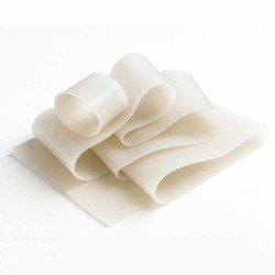 Silicone rubber sheets of SM-40-3, pieces, and roll remnants