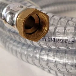 Reinforced PVC vacuum hose 1.5m, G1/4F G1/2F