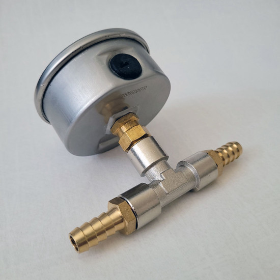 Vacuum gauge M637PFL-1.70, T Piece fitting, Barb connector